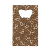 Kokerpatroon met chef-pet creditkaart flessenopener (Achterkant)