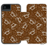 Kokerpatroon met chef-pet incipio iPhone portemonnee hoesje (Agenda Open)