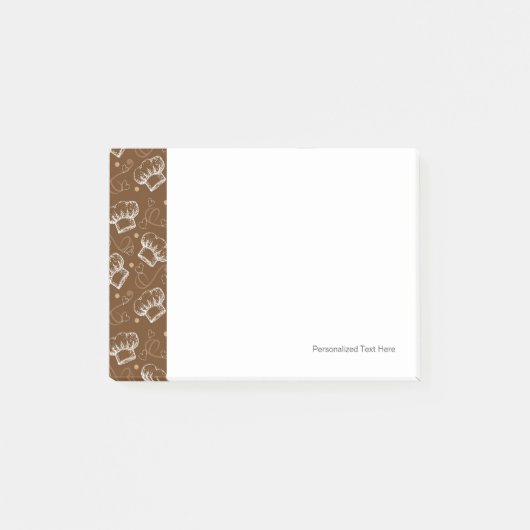 Kokerpatroon met chef-pet post-it® notes (Voorkant)