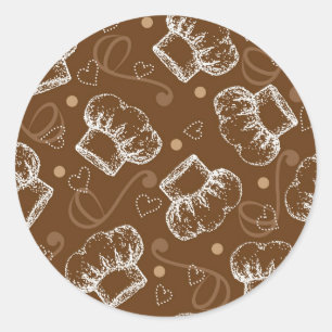 Kokerpatroon met chef-pet ronde sticker