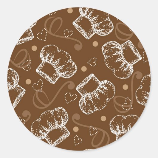 Kokerpatroon met chef-pet ronde sticker (Voorkant)