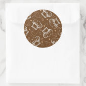 Kokerpatroon met chef-pet ronde sticker (Tas)