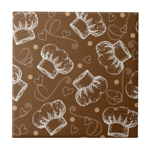 Kokerpatroon met chef-pet tegeltje (Voorkant)