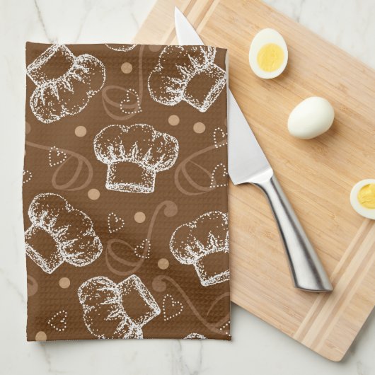 Kokerpatroon met chef-pet theedoek (Quarter Fold)