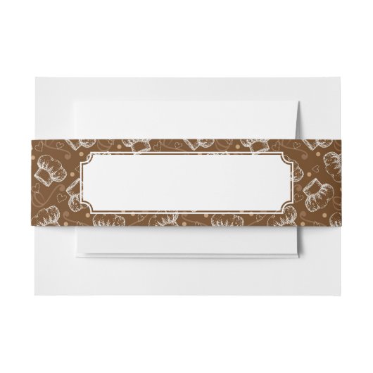 Kokerpatroon met chef-pet uitnodigingen wikkel (Voorkant Voorbeeld)