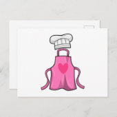 Kokerpron en pet voor het koken met hart briefkaart (Voorkant / Achterkant)