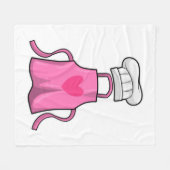 Kokerpron en pet voor het koken met hart fleece deken (Voorkant (Horizontaal))