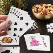 Kokerpron en pet voor het koken met hart pokerkaarten (Insitu)