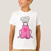 Kokerpron en pet voor het koken met hart t-shirt (Voorkant)