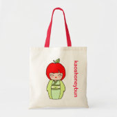 Kokeshi Apple Canvas tas (Voorkant)