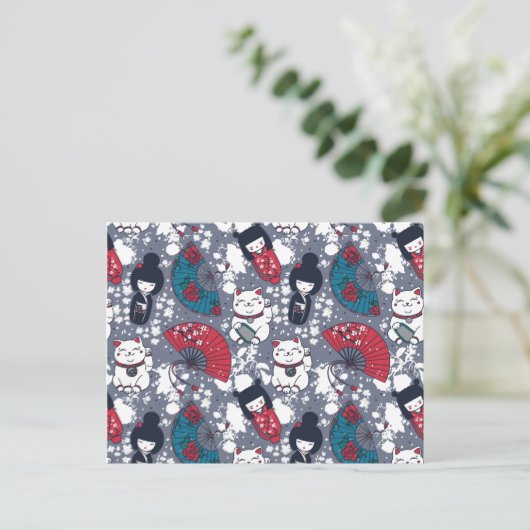 Kokeshi Briefkaart (Staand voorkant)