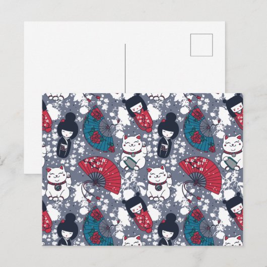 Kokeshi Briefkaart (Voorkant / Achterkant)