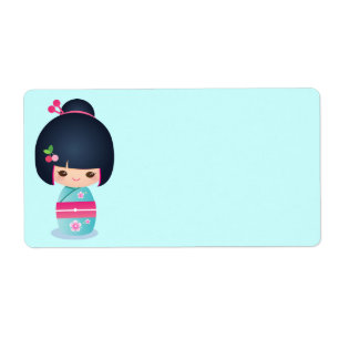 Kokeshi Cherry Address Label