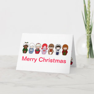 Kokeshi Christmas Kaart 2