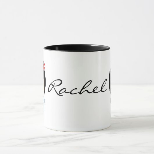 Kokeshi Doll Black 11 oz Combo Mok (Midden)