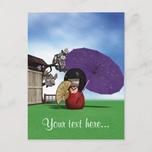 Kokeshi Doll Briefkaart