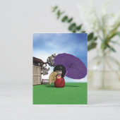 Kokeshi Doll Briefkaart (Staand voorkant)