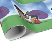 Kokeshi Doll Cadeaupapier (Rol Hoek)