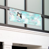 Kokeshi Doll Cherry Blossom | BABY SHOWER Spandoek (Buitenkant Gebouw)