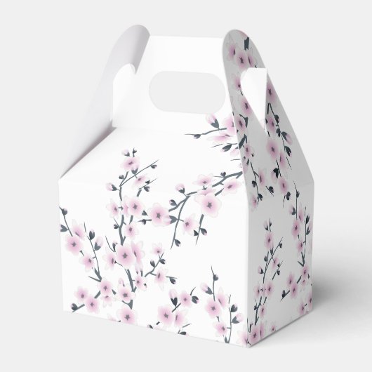 Kokeshi Doll Cherry Blossom Bedankdoosjes (Achterkant)