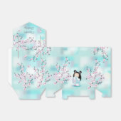 Kokeshi Doll Cherry Blossom Custom Birthday Bedankdoosjes (Uitgevouwen)