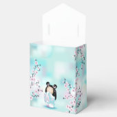Kokeshi Doll Cherry Blossom Custom Birthday Bedankdoosjes (Geopend)