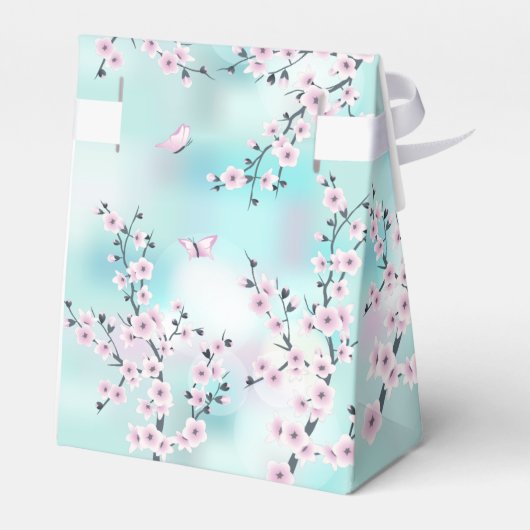 Kokeshi Doll Cherry Blossom Custom Birthday Bedankdoosjes (Achterkant)