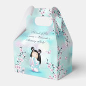 Kokeshi Doll Cherry Blossom Dank u wel Bedankdoosjes (Voorkant Zijde)