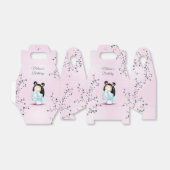 Kokeshi Doll Cherry Blossom Dusty Pink Bedankdoosjes (Uitgevouwen)