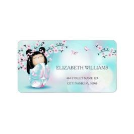 Kokeshi Doll Cherry Blossom Etiket