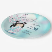 Kokeshi Doll Cherry Blossom | Geestdag meisje Papieren Bordje (Gekanteld)