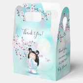 Kokeshi Doll Cherry Blossom | MeisjesBaby shower Bedankdoosjes (Geopend)