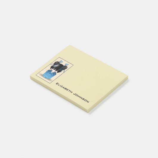 Kokeshi Doll Dressed In Blue Post-it® Notes (Schuin)