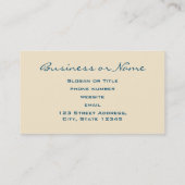 Kokeshi Doll Dressed In Blue Visitekaartje (Achterkant)