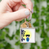 Kokeshi doll en bamboo sleutelhanger (Hand)