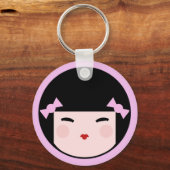 Kokeshi Doll Face Sleutelhanger (Voorkant)