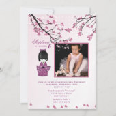 Kokeshi Doll Fotouitnodiging Kaart (Voorkant)