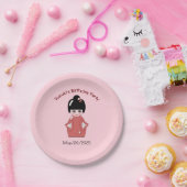 Kokeshi Doll - gepersonaliseerde verjaardag Papieren Bordje (Feest)