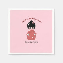 Kokeshi Doll - gepersonaliseerde verjaardag