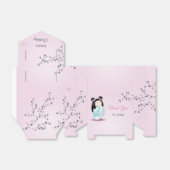 Kokeshi Doll Girls Birthday Hartelijk dank Bedankdoosjes (Uitgevouwen)