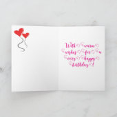 Kokeshi Doll Happy Birthday Kaart (Binnen)