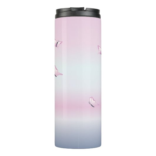 Kokeshi Doll Japanse Chibi Art Style Thermosbeker (Achterkant)