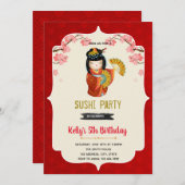 Kokeshi doll kaart (Voorkant / Achterkant)