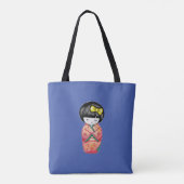 Kokeshi Doll - Kimono Geisha Girl Tote Bag (Achterkant)