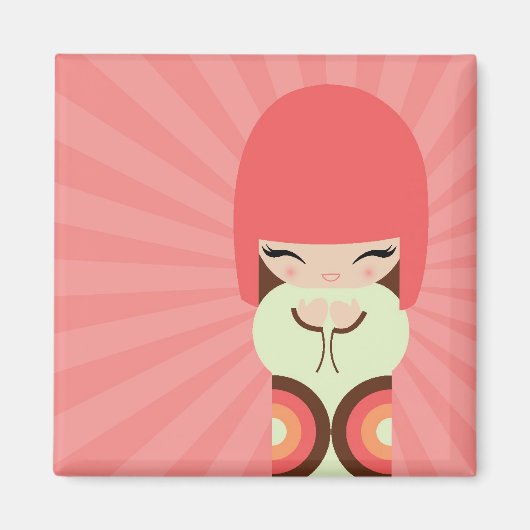 kokeshi doll magneet (Voorkant)