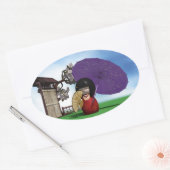 Kokeshi Doll Ovale Sticker (Envelop)