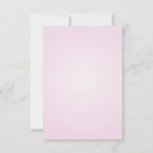 Kokeshi Doll Pink Girl Baby shower Bedankkaart (Achterkant)