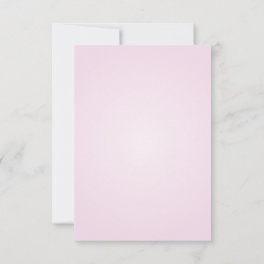 Kokeshi Doll Pink Girl Baby shower Bedankkaart (Achterkant)