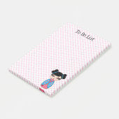 Kokeshi Doll Pink Post-it® notes 4 x 6 (Schuin)