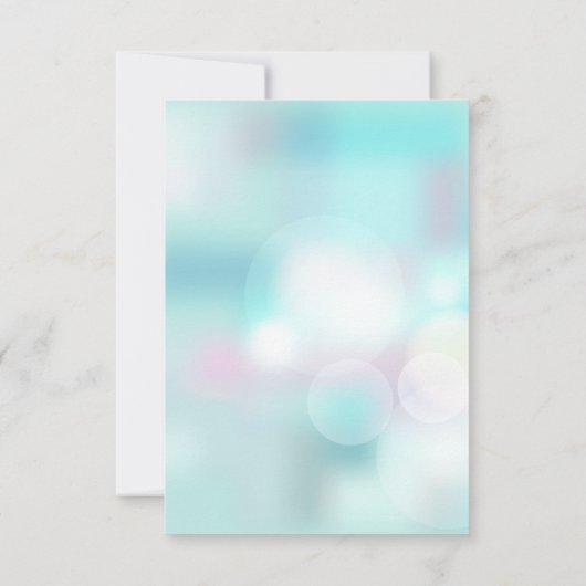 Kokeshi Doll Pink Turquoise Hartelijk dank Bedankkaart (Achterkant)